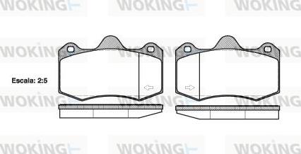 Woking P15043.00 - Гальмівні колодки, дискові гальма autozip.com.ua