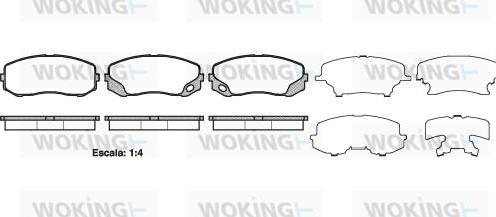 Woking P15053.00 - Гальмівні колодки, дискові гальма autozip.com.ua