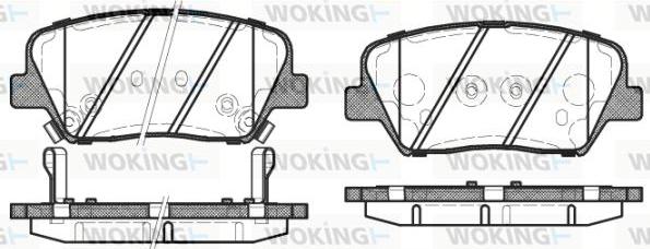 Woking P15123.12 - Гальмівні колодки, дискові гальма autozip.com.ua