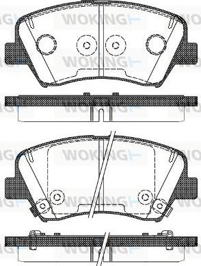 Woking P15123.32 - Гальмівні колодки, дискові гальма autozip.com.ua