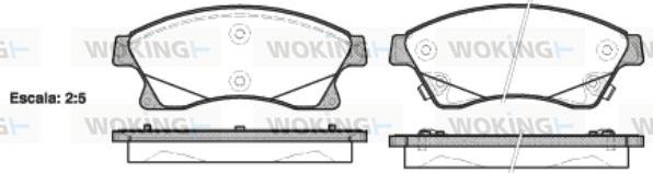 Woking P15313.12 - Гальмівні колодки, дискові гальма autozip.com.ua
