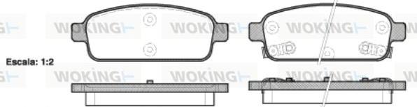 Woking P15323.02 - Гальмівні колодки, дискові гальма autozip.com.ua
