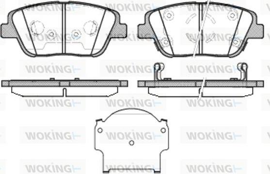 Woking P15233.02 - Гальмівні колодки, дискові гальма autozip.com.ua