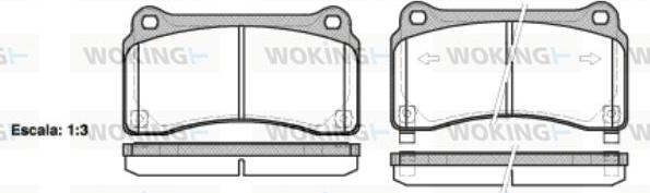 Woking P15273.02 - Гальмівні колодки, дискові гальма autozip.com.ua