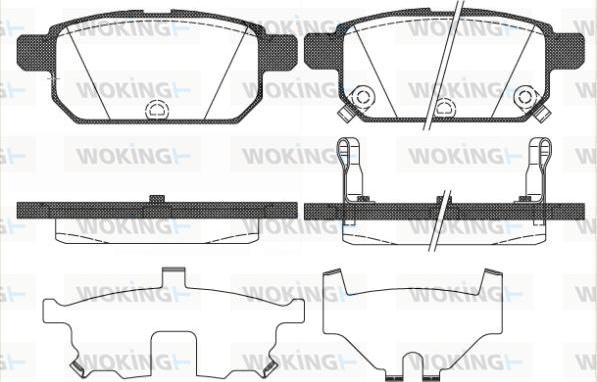 Woking P15713.02 - Гальмівні колодки, дискові гальма autozip.com.ua