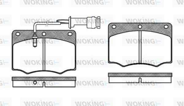 Woking P1643.02 - Гальмівні колодки, дискові гальма autozip.com.ua