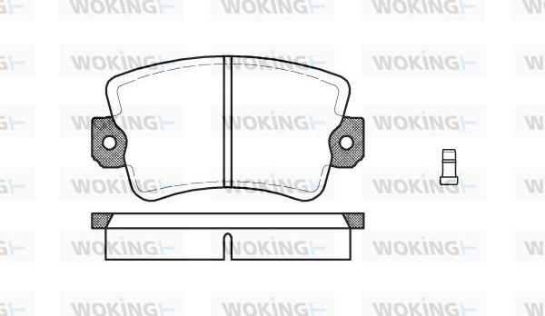 Woking P1613.02 - Гальмівні колодки, дискові гальма autozip.com.ua