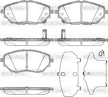 Woking P16863.02 - Гальмівні колодки, дискові гальма autozip.com.ua