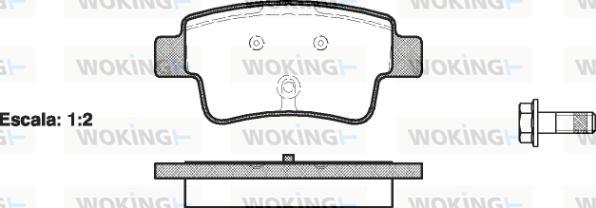 Woking P10983.00 - Гальмівні колодки, дискові гальма autozip.com.ua