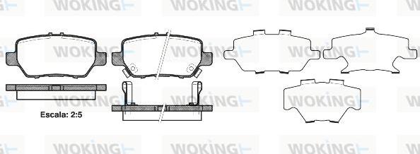 Woking P10683.02 - Гальмівні колодки, дискові гальма autozip.com.ua