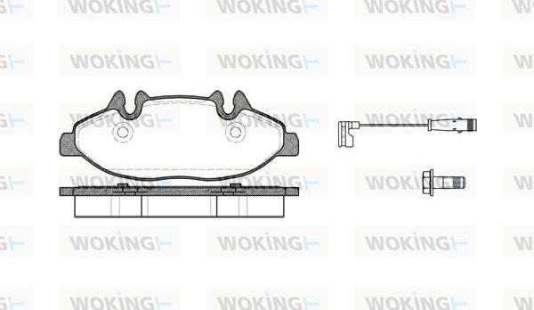 Woking P10093.02 - Гальмівні колодки, дискові гальма autozip.com.ua