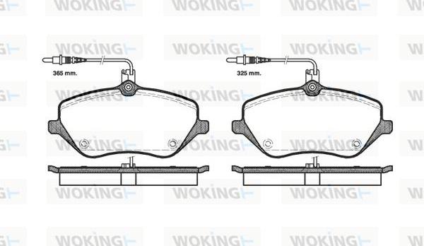 Woking P10013.04 - Гальмівні колодки, дискові гальма autozip.com.ua