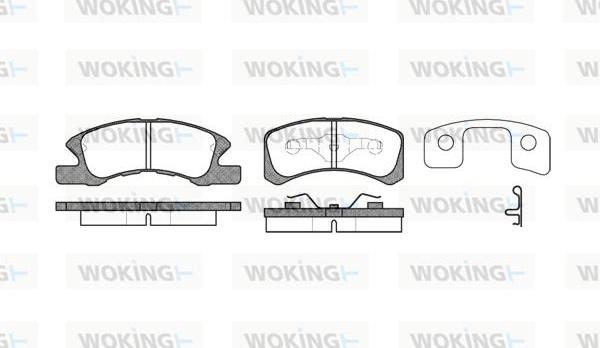 Woking P10113.02 - Гальмівні колодки, дискові гальма autozip.com.ua