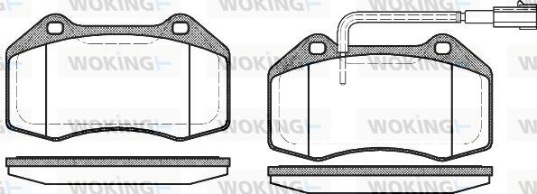 Woking P10133.12 - Гальмівні колодки, дискові гальма autozip.com.ua