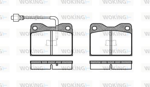 Woking P1083.02 - Гальмівні колодки, дискові гальма autozip.com.ua