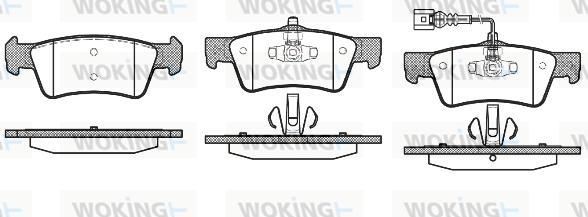 Woking P10873.01 - Гальмівні колодки, дискові гальма autozip.com.ua