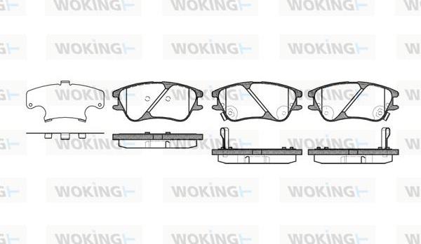 Woking P10393.02 - Гальмівні колодки, дискові гальма autozip.com.ua