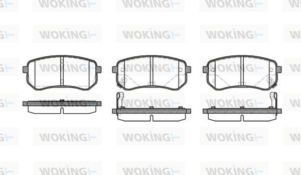 Woking P10353.02 - Гальмівні колодки, дискові гальма autozip.com.ua