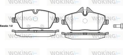 Woking P10313.10 - Гальмівні колодки, дискові гальма autozip.com.ua