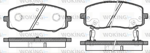 Woking P10333.12 - Гальмівні колодки, дискові гальма autozip.com.ua