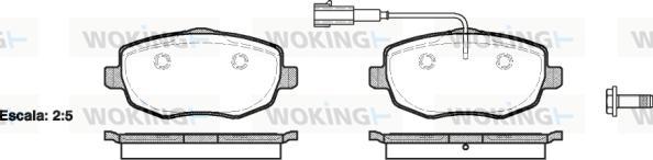 Woking P11993.01 - Гальмівні колодки, дискові гальма autozip.com.ua