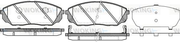 Woking P11413.12 - Гальмівні колодки, дискові гальма autozip.com.ua