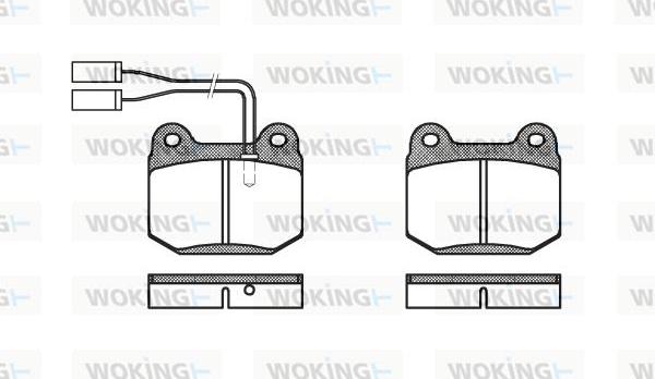 Woking P1143.01 - Гальмівні колодки, дискові гальма autozip.com.ua