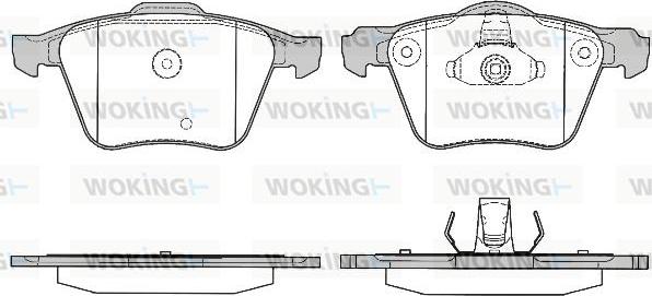 Woking P11433.10 - Гальмівні колодки, дискові гальма autozip.com.ua