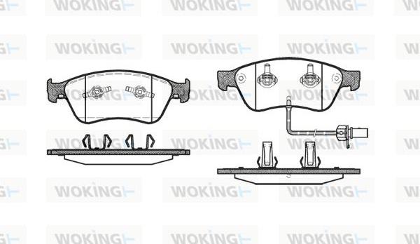 Woking P11563.02 - Гальмівні колодки, дискові гальма autozip.com.ua