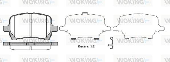 Woking P11893.12 - Гальмівні колодки, дискові гальма autozip.com.ua