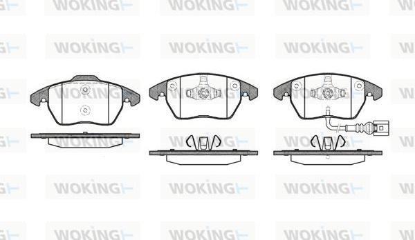 Woking P11303.01 - Гальмівні колодки, дискові гальма autozip.com.ua
