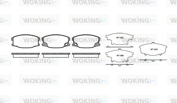 Woking P11373.00 - Гальмівні колодки, дискові гальма autozip.com.ua