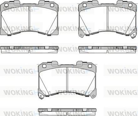 Woking P18553.02 - Гальмівні колодки, дискові гальма autozip.com.ua