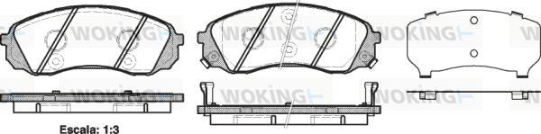 Woking P13913.02 - Гальмівні колодки, дискові гальма autozip.com.ua