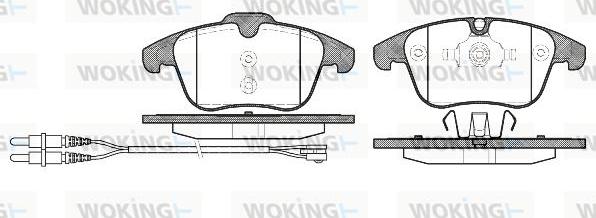 Woking P13493.01 - Гальмівні колодки, дискові гальма autozip.com.ua