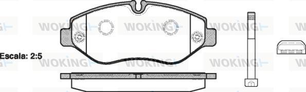 Woking P13453.10 - Гальмівні колодки, дискові гальма autozip.com.ua