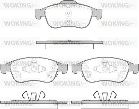 Woking P13483.12 - Гальмівні колодки, дискові гальма autozip.com.ua