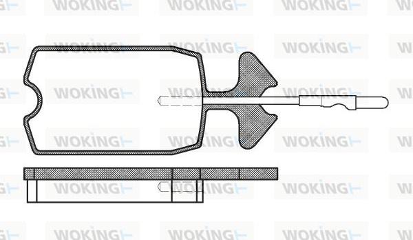 Woking P1343.04 - Гальмівні колодки, дискові гальма autozip.com.ua