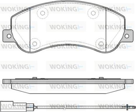 Woking P13503.11 - Гальмівні колодки, дискові гальма autozip.com.ua