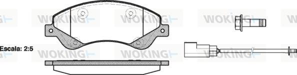 Woking P13513.02 - Гальмівні колодки, дискові гальма autozip.com.ua