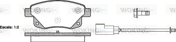 Woking P13523.02 - Гальмівні колодки, дискові гальма autozip.com.ua