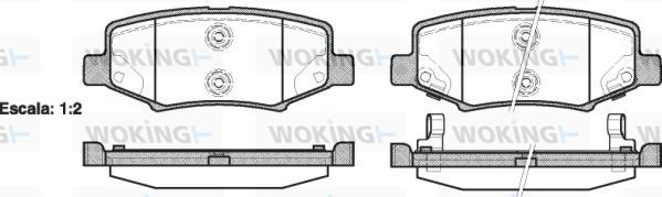 Woking P13643.02 - Гальмівні колодки, дискові гальма autozip.com.ua