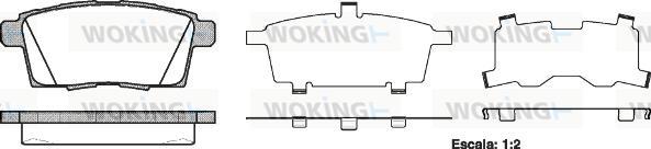 Woking P13683.00 - Гальмівні колодки, дискові гальма autozip.com.ua