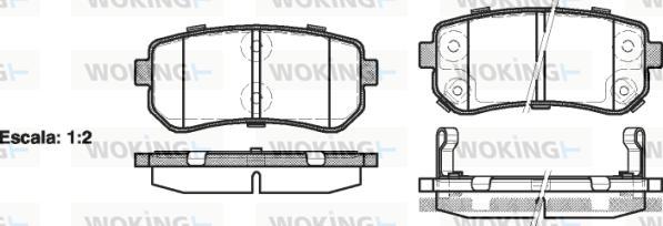 Woking P13093.02 - Гальмівні колодки, дискові гальма autozip.com.ua