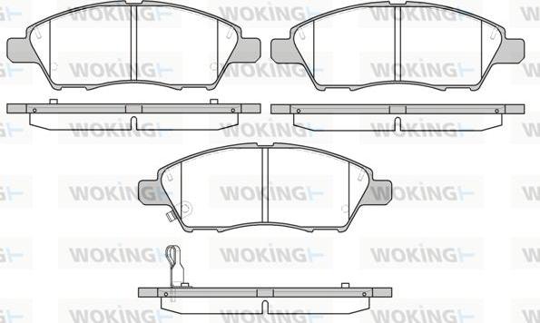 Woking P13103.01 - Гальмівні колодки, дискові гальма autozip.com.ua