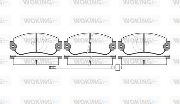 Woking P1313.06 - Гальмівні колодки, дискові гальма autozip.com.ua