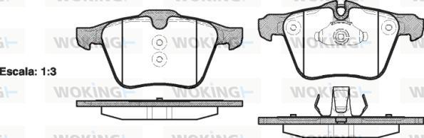 Woking P13173.00 - Гальмівні колодки, дискові гальма autozip.com.ua