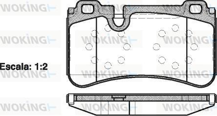 Woking P13803.00 - Гальмівні колодки, дискові гальма autozip.com.ua