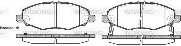 Woking P13353.02 - Гальмівні колодки, дискові гальма autozip.com.ua