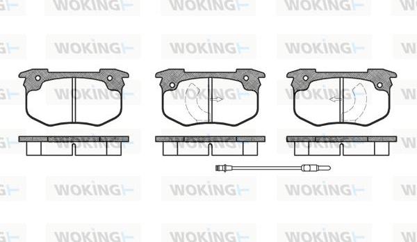 Woking P1293.02 - Гальмівні колодки, дискові гальма autozip.com.ua